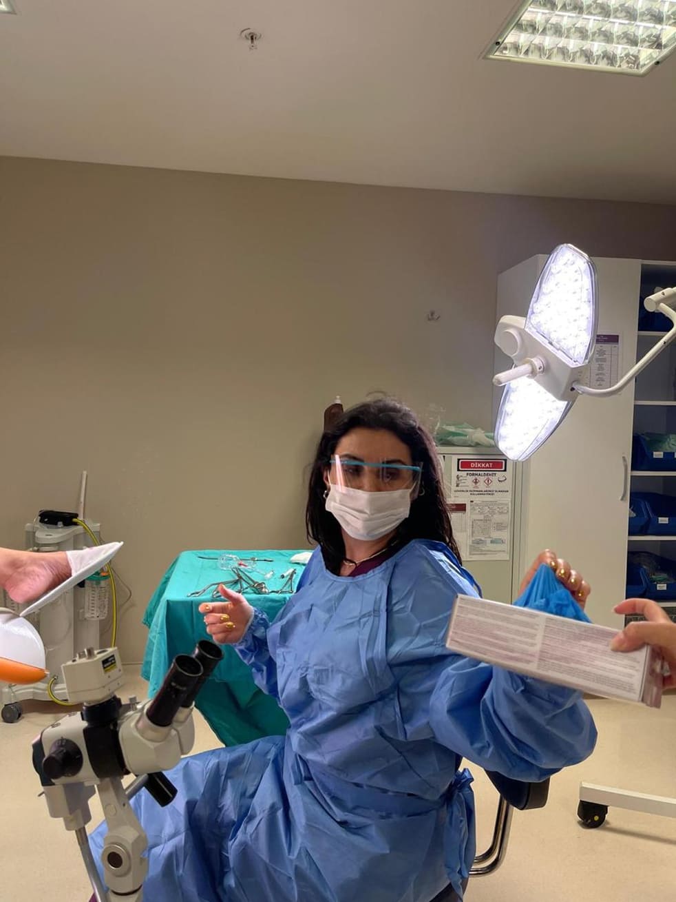 Female doctor at work in gynecology clinic